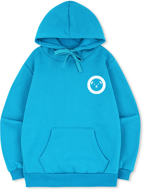 언탭트 남성용 빅사이즈 큐트베어 기모 후드티셔츠