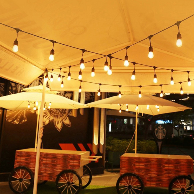 21C Trend 星光轉接器 LED 愛迪生燈串 15燈 12m, 燈泡色, 12M 15燈 + 3M 導線, 1個