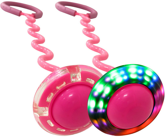 아가플러스 루키 LED 발목 줄넘기 2p, 핑크, 2개