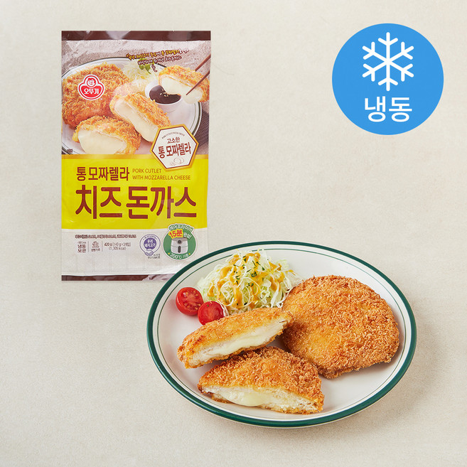 오뚜기 통 모짜렐라 치즈 돈까스 (냉동), 420g, 1개