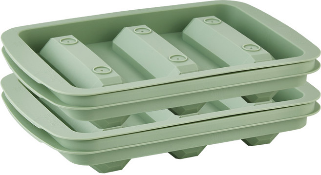 이지앤프리 아이스폴 대형 막대 얼음트레이 3구, 그린, 2개