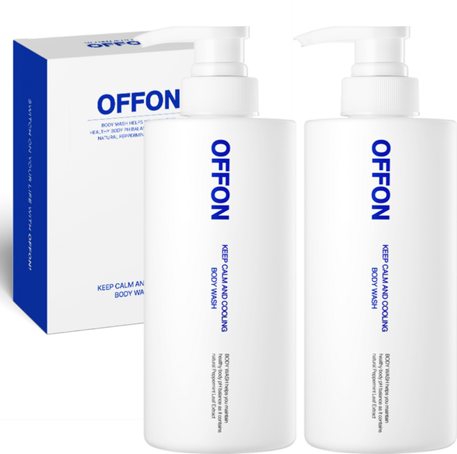 오프온 킵 캄 앤드 쿨링 바디워시, 500g, 2개