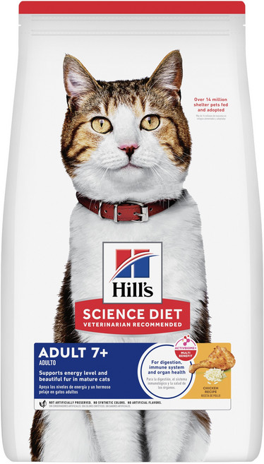 Hill's 希爾思 SCIENCE DIET 成貓 7歲以上適用 特調食譜 7lb, 3.17kg, 1個, 雞