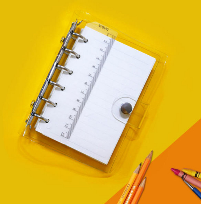 원빈다이어리 6공 다이어리 + 속지 커버, 투명, 1개