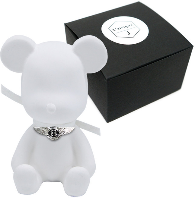 라띠크제이 엠블럼베어 차량용 방향제 벤틀리 화이트 + 클린코튼 5ml 리필 세트, 1개