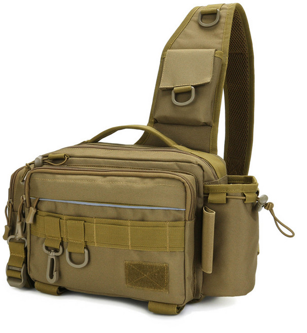 BAGnBAGs 다용도 낚시 슬링백 LF-8816, 연브라운