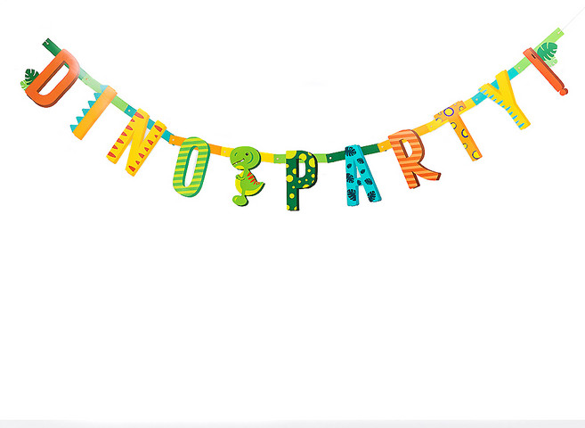 그라보 생일 가랜드 세트, 공룡, 1세트