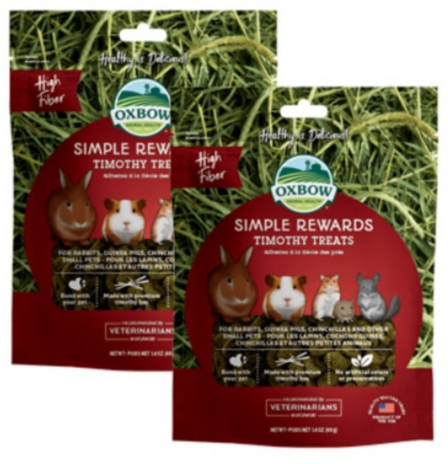 옥스보우 소동물 티모시 트릿 간식, 40g, 2개