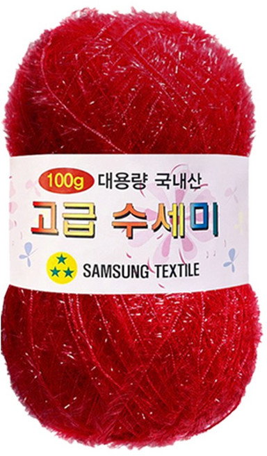 yarna 대용량 고급 수세미 뜨개실 100g, 108레드, 1개