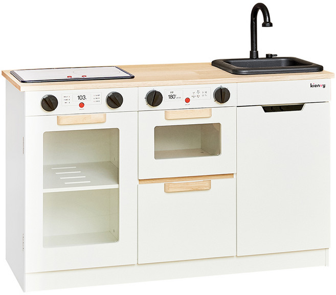 키엔비 모더닉 원목 주방놀이 아일랜드 테이블, 혼합색상, 1개