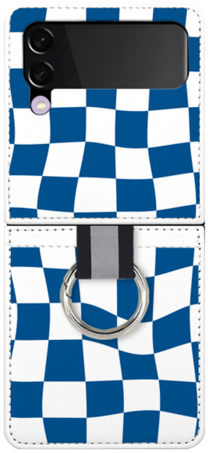 바니몽 체커보드 가죽 포켓 휴대폰 케이스