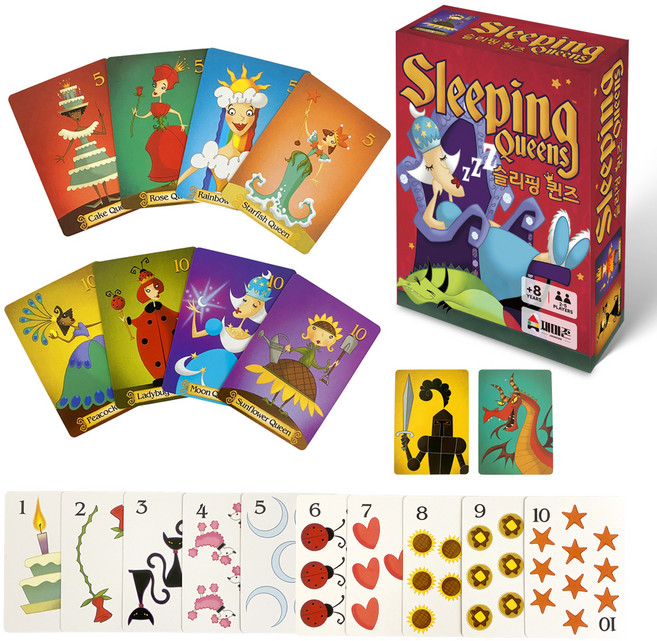 재미존 슬리핑 퀸즈 전략게임, 혼합색상, 1개