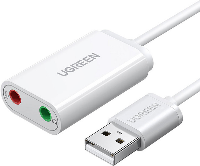 유그린 USB 사운드카드 어댑터 외장형, US205, 1개