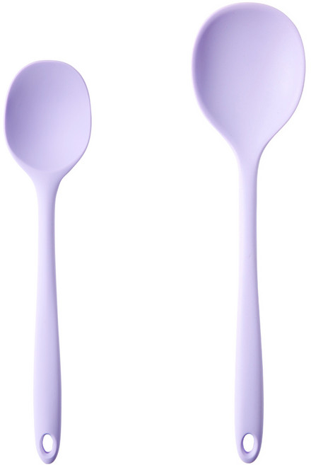 이지실리 실리콘 볶음스푼 31.5cm + 멀티스푼 28cm 세트, 퍼플, 1세트