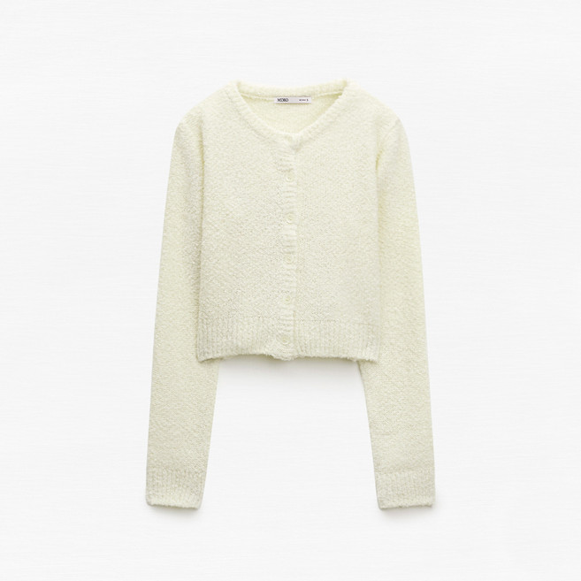 미쏘 여성용 부클 크롭 가디건