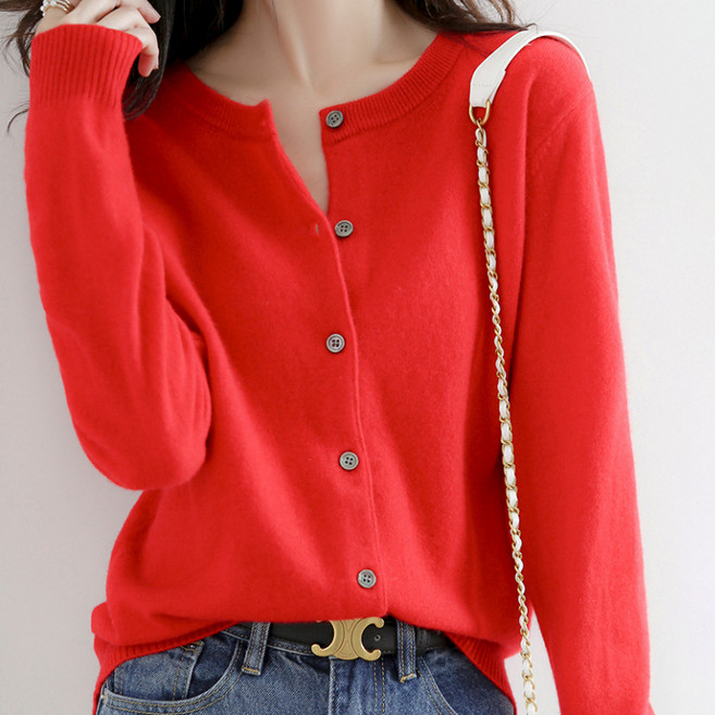 반야스토리 여성용 간절기 기본 니트 가디건 SS14A