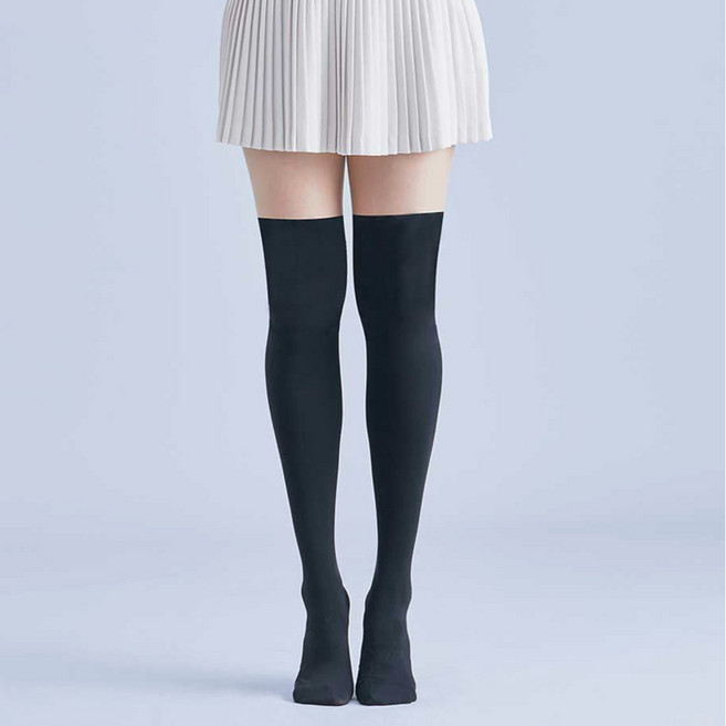 도나티 투톤 골프 멀티스타킹 오버니 논슬립, 블랙 + 살색, 1개