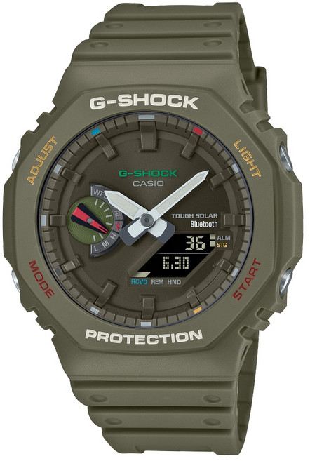 CASIO 卡西歐 G-SHOCK 八角多彩繽紛雙顯錶 GA-B2100FC-3A