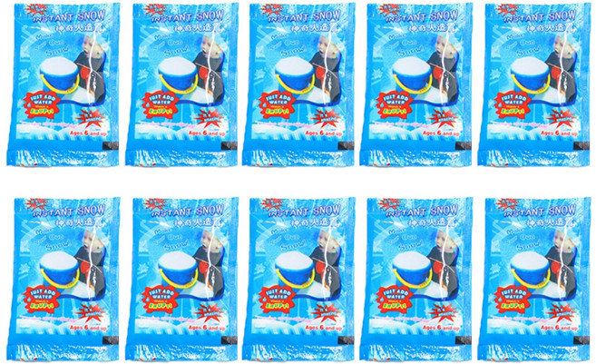 장식용 인공눈 매직스노우 소, 화이트, 10개