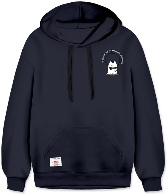 네오짱 와이티클로젯 전구 고양이 후드 빅사이즈 티셔츠