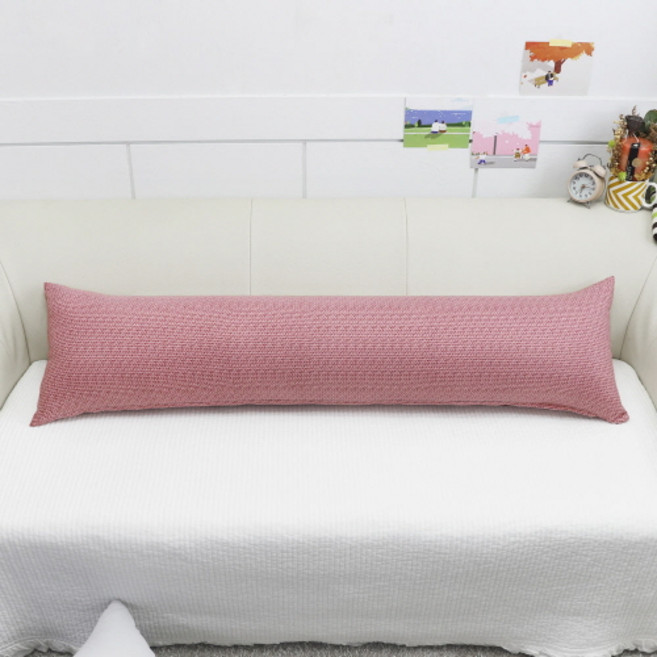 베드앤데코 에브리데이 바디필로우 솜포함, 니트핑크