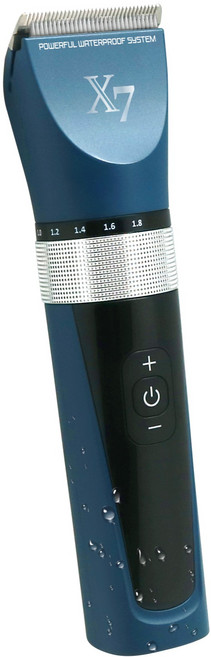 리케이 반려동물 X7 방수 이발기, 딥블루, 1개