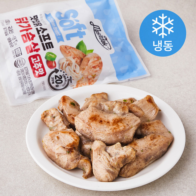 맛있닭 소프트 닭가슴살 고추맛 (냉동), 100g, 1개입, 5개