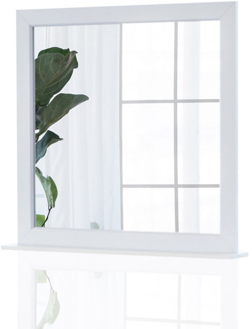 투에스 화장대 탁상거울 600 x 600 mm, 화이트