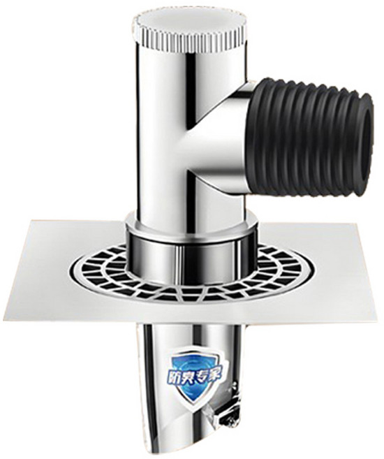 Kyhome 洗衣機下水管地漏過濾防臭接頭, 銀色