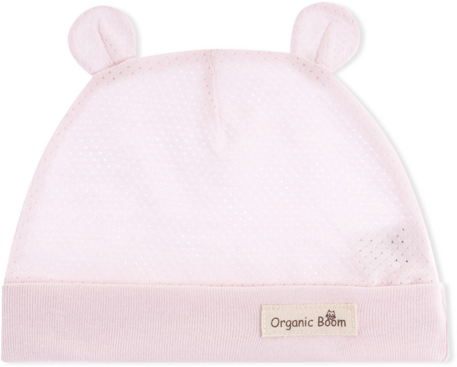 오가닉붐 유아용 매쉬 자카드 곰돌이모자