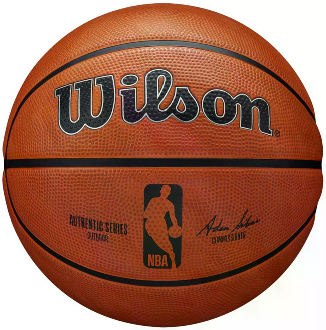 윌슨 NBA 어센틱 시리즈 실외 농구공, 1개, WTB7300XB