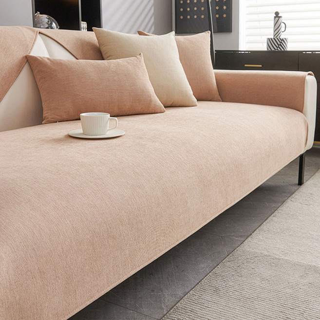 지앤와이 미니멀 셔닐 사계절 미끄럼방지 소파패드