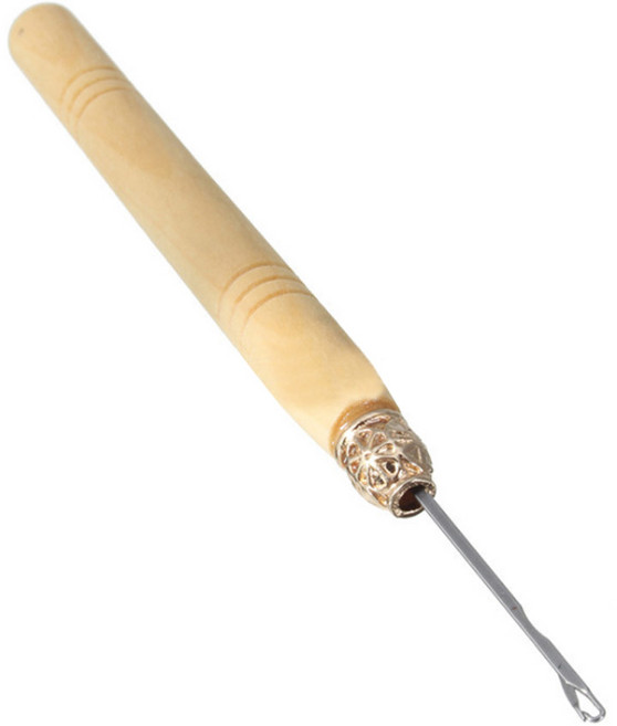 알리다 붙임머리 나무 코바늘 소, 혼합색상, 1개