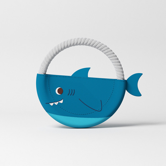 파스텔펫 반려동물 캐릭터 로프 터그 장난감, 상어, 1개