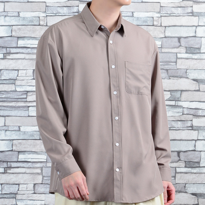 타운클로 남성용 맨즈 스판 오버핏 링클프리 셔츠