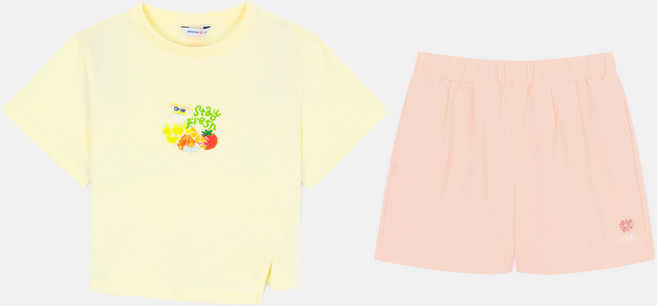 네파키즈 여아용 이슬로 걸스 우븐 팬츠 상하의 세트