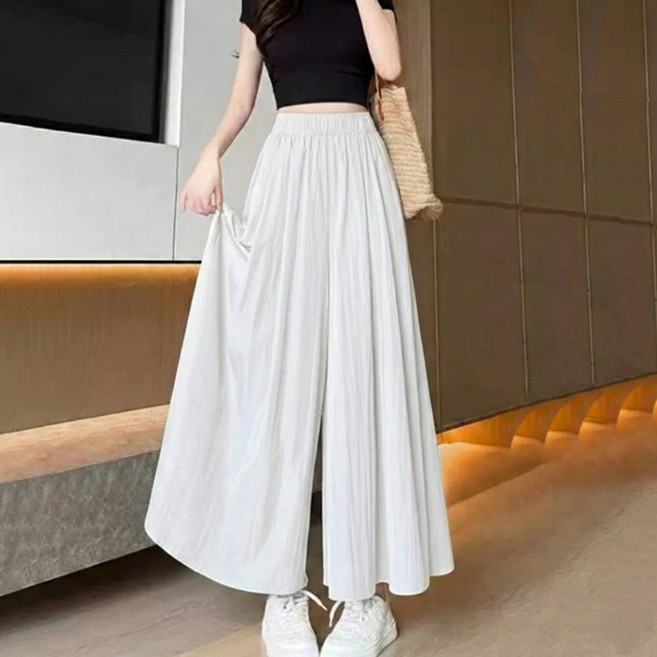 안다로미 여성용 페이크스커트 와이드 팬츠