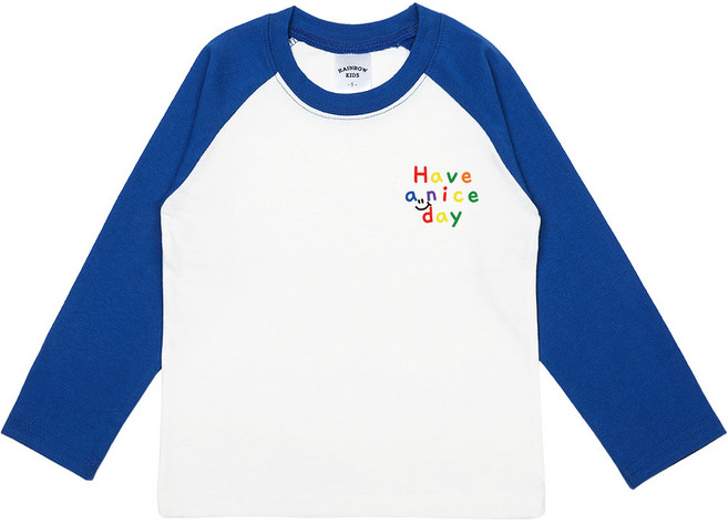 레인보우키즈 아동용 나이스데이 나그랑 긴팔 티셔츠