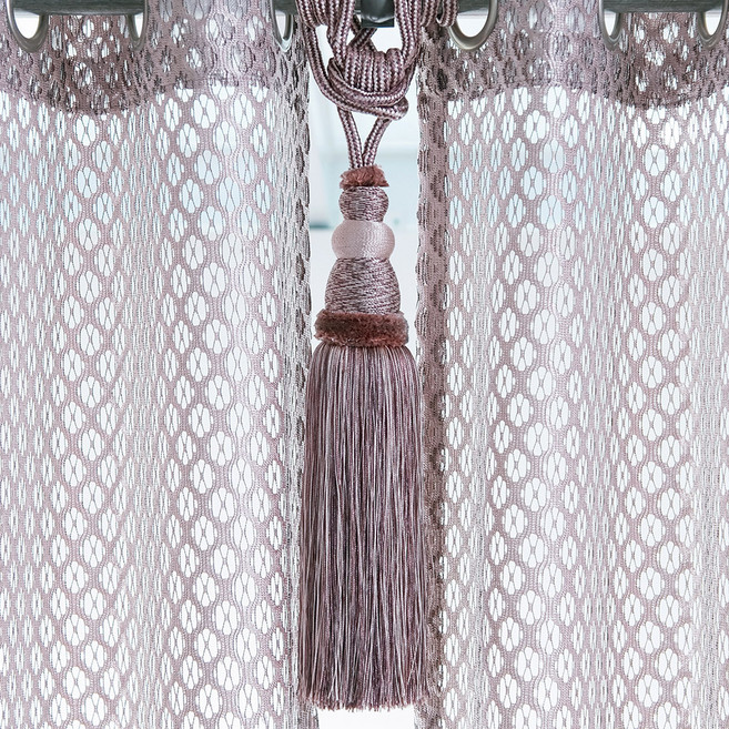 지나송 커튼 타이백 커브 30cm, 와인, 1개