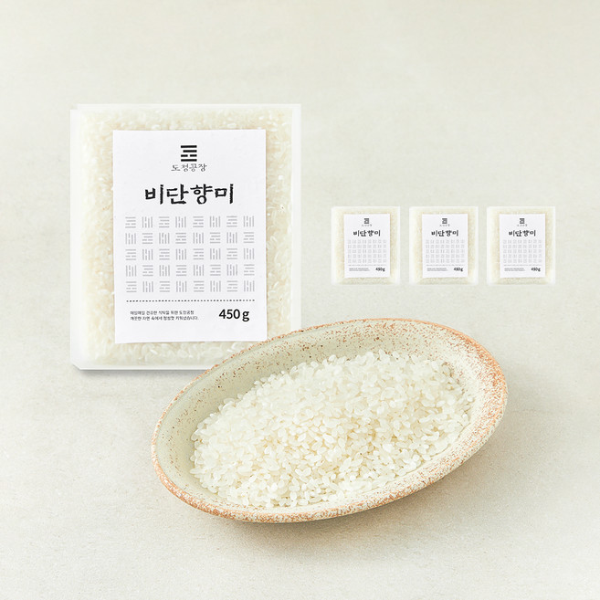도정공장 진공미 씻어나온 비단향미, 4개, 450g, 특등급