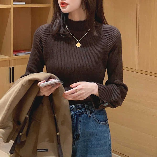 Goodif 女款長袖休閒針織T恤