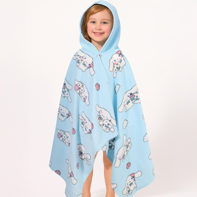 프리미에팜 아동용 시나모롤 후드 가운 타올