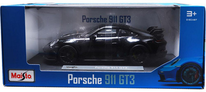Maisto 1:18 跑車 911 GT3 壓鑄模型車, 1個, 黑色