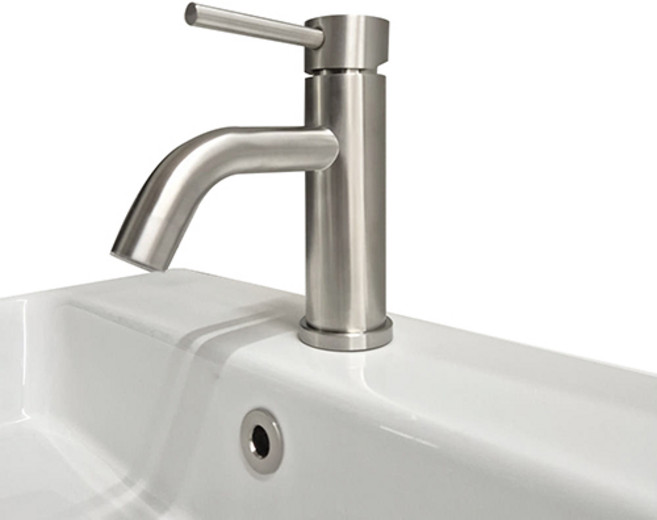 SUS304 무광 스텐 원홀 세면대 수도꼭지 0150, 1개