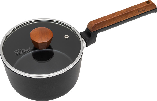 도루코 마이셰프 인덕션 헤이즐 편수냄비 + 뚜껑 세트, 18cm, 블랙, 1세트