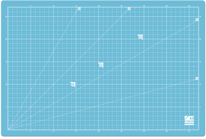 윈스타 반투명 커팅매트, 블루