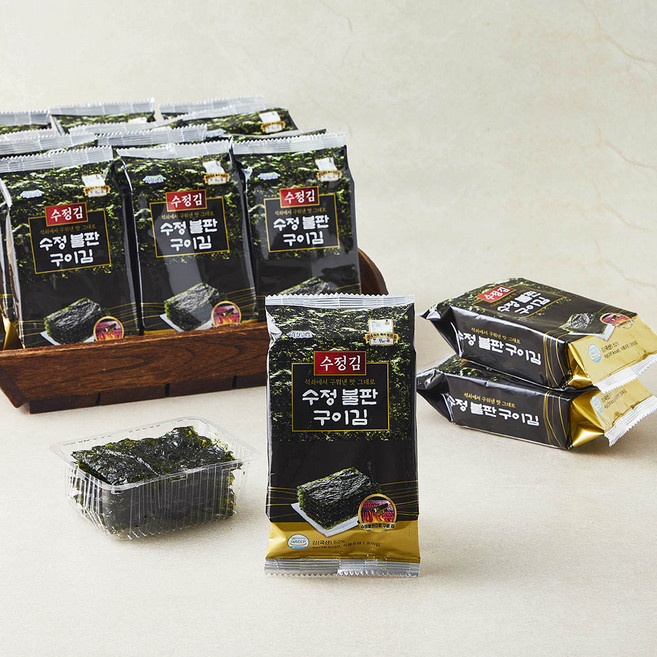 수정김 수정 불판 구이김 도시락, 4g, 16개, 1개입