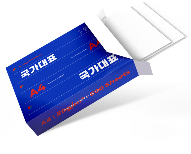 모더너리 국가대표 복사용지 80g, 500매, A4