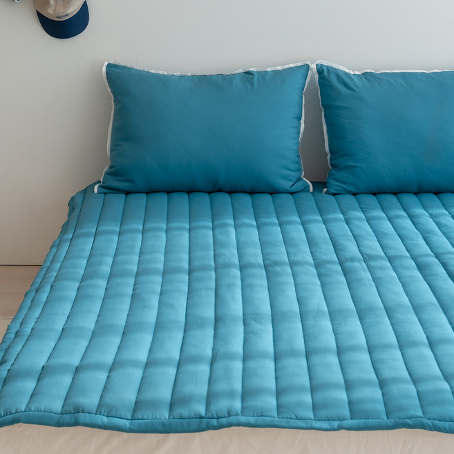 그래이불 부드러운 카스테라 침대패드, 미드나잇그린