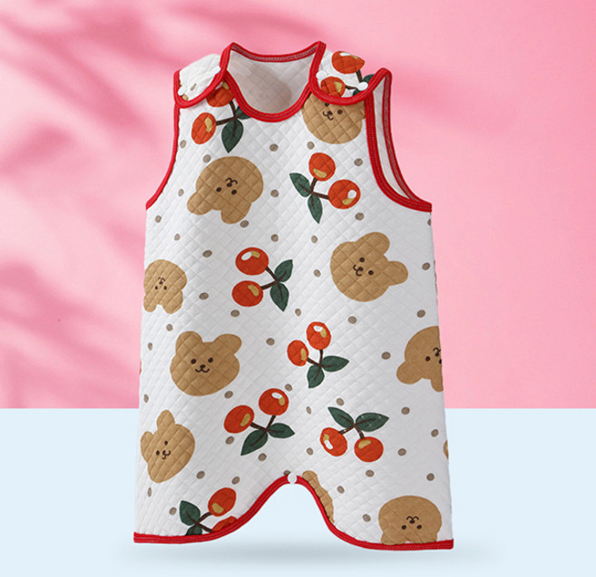 조이멀티 아동용 다이아패턴 누빔 롱 수면 조끼